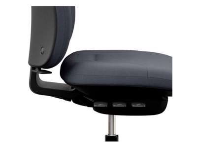 KONTORSTOL RH LOGIC 200 MED SORT SELECT STOF OG SORT STEL, GAS B. 10 ÅRS GARANTI.