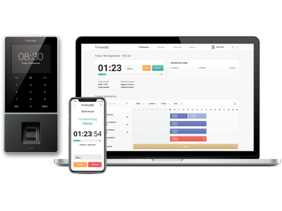 TIDSREGISTRERING TIMEMOTO TM-616 INDSTEMPLINGSSYSTEM MED RFID- SENSOR