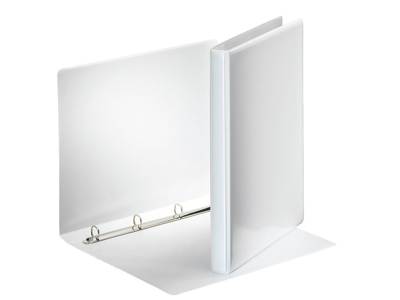 PANORAMABIND A4 M. 2 UDV. LOMME  4 D-RINGE 15MM, RYG 30MM HVID PP 49700