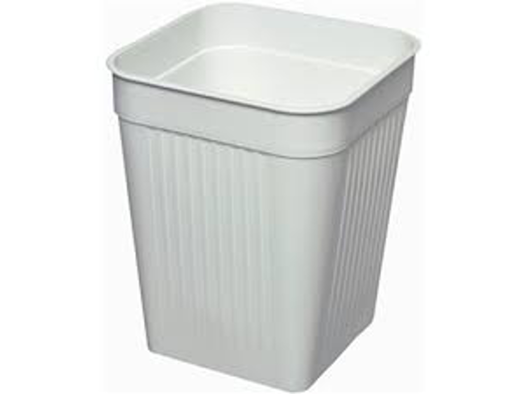 PAPIRKURV PLAST HVID 14L 4-KANTET 321X260X260MM 100400351