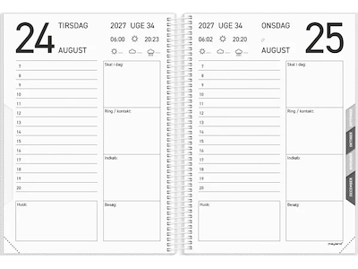 KALENDER MAYLAND 2027 27226200 SENIORKALENDER PP-PLAST 16,8X23,5CM