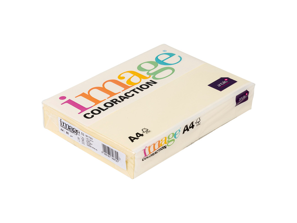 KOPIPAPIR IMAGE COLORACTION A4  80G VANILJEGUL 53 500 ARK/PK 