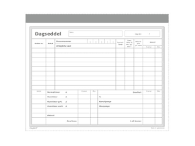 BLANKET DAGSEDDEL 2 X 50 BLADE 200 X 148 MM. 92 2200 10 92220010