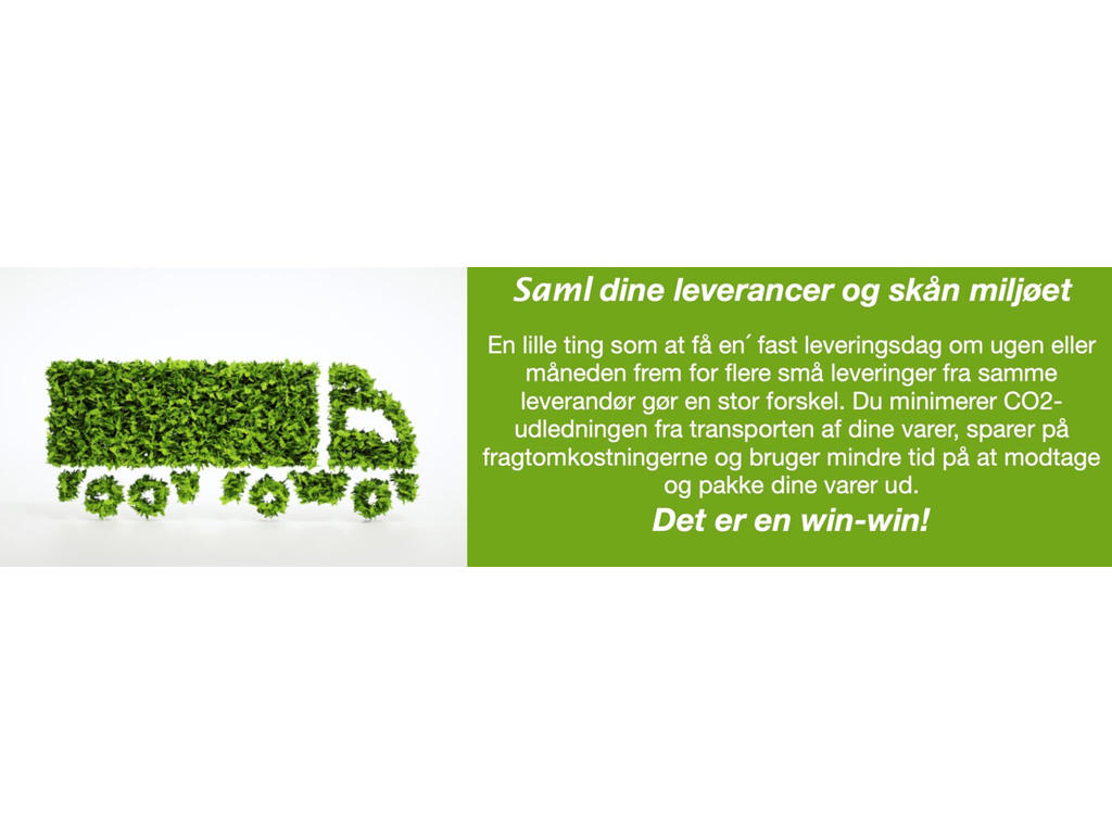 FRAGT VED ORDRE UNDER KR. 600,00 EXCL. MOMS 