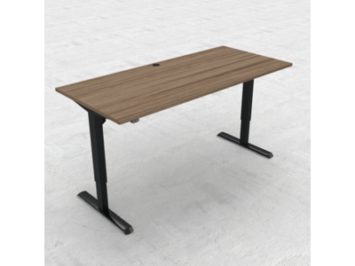 HÆVE/SÆNKEBORD VALNØD MED SORT  STEL 180X80CM 501-33 7B172 180-80S3 VM