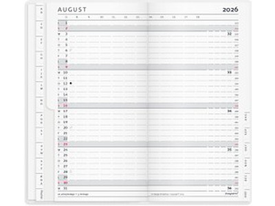 KALENDER MAYLAND 2026 26090070 INDEX PLANNER MÅNED MED TLF./ADR.REGISTER 8,8X16,6CM