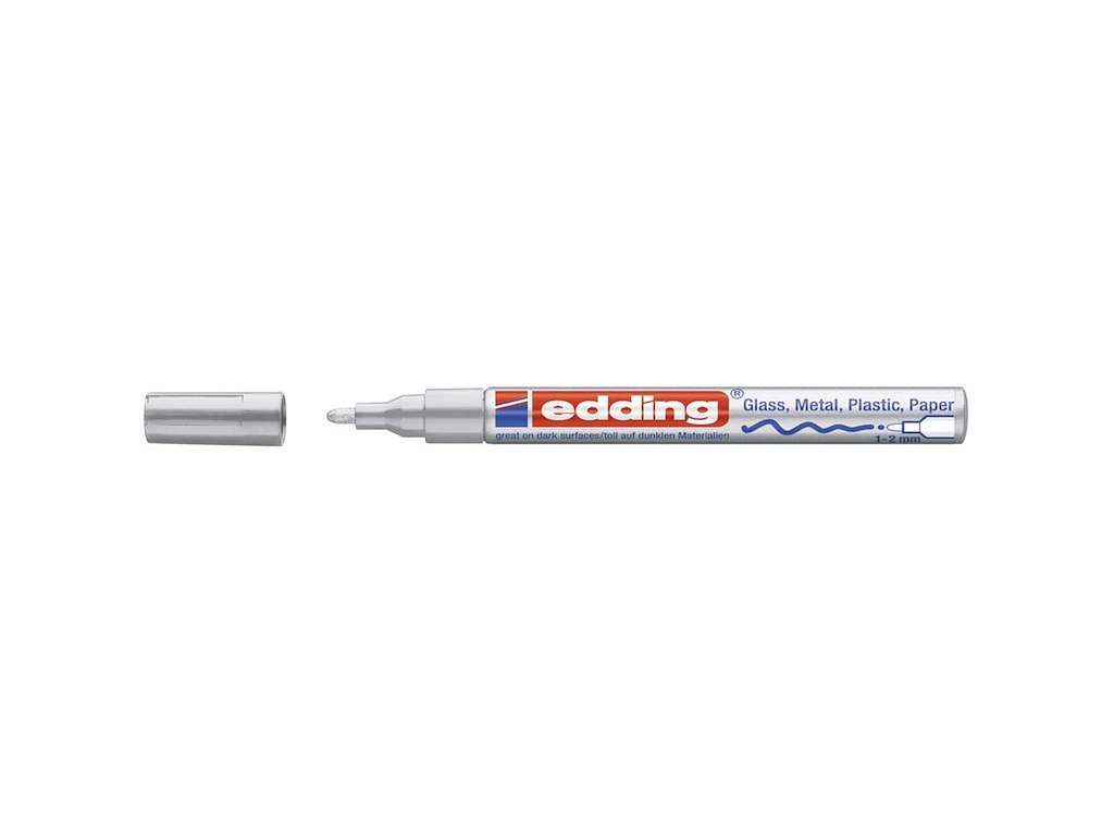 MARKER EDDING 751 PAINTMARKER  SØLV 1-2MM