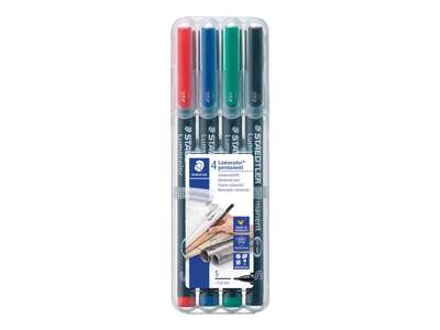 MARKER LUMOCOLOR OHP-PEN 313WP-4 PERMANENT 4 STK ASS.