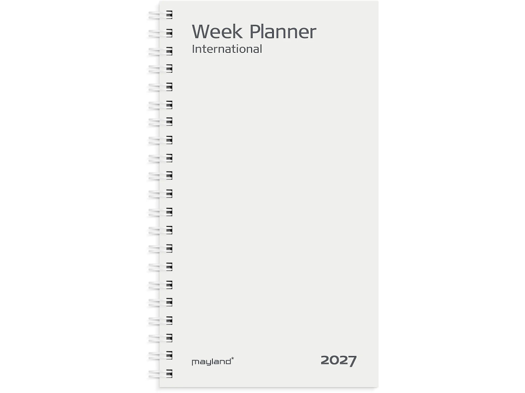 KALENDER MAYLAND 2027 27085500 WEEK PLANNER TVÆRFORMAT REFILL 9,5X16,8CM