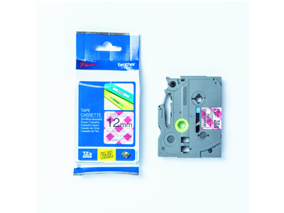 PRÆGETAPE BROTHER TZEMPRG31 12MMX 4M SORT PÅ RØDTERNET          *** 