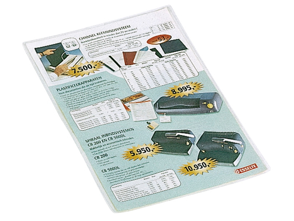 PLASTETUI ESSELTE A4 0,105MM GLASKLAR 47774 