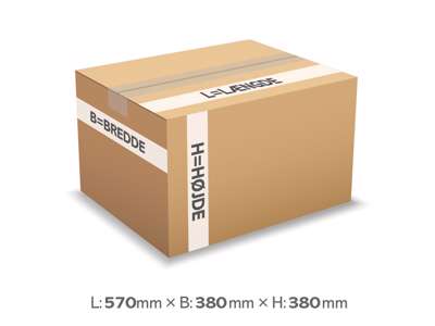 PAPKASSE 570X380X380MM 5MM PK. A 13 STK.