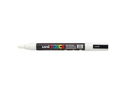 MARKER UNI POSCA PC-3M WHITE FINE  