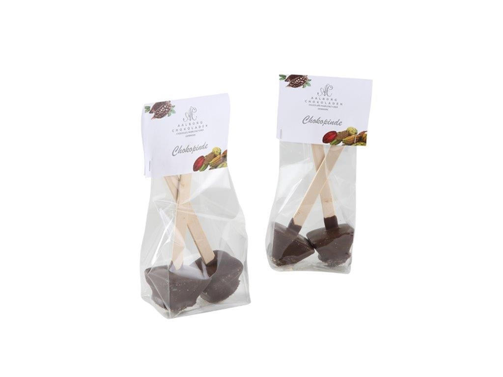AALBORG CHOKOLADEN MØRK 40GR. CHOKOLADESLIKKEPINDE PK. A 2 STK. 