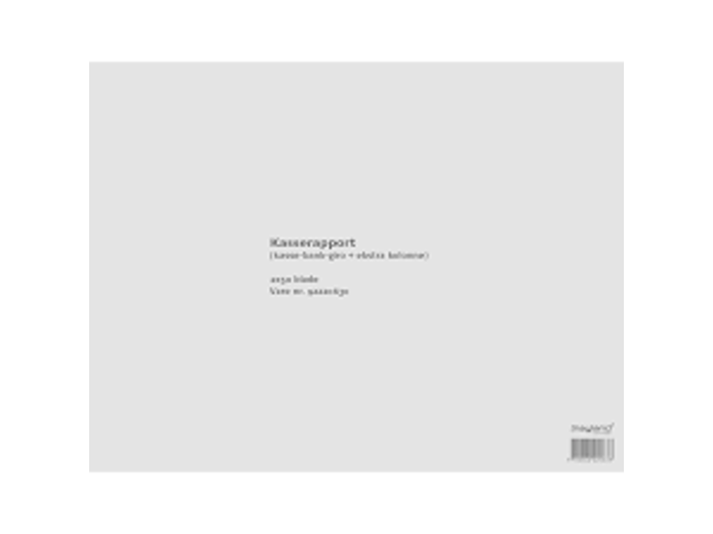 KASSERAPPORT 2X50 BLADE 300X210MM 92 2205 30 92220530 ERSTATTER 4811 OG GF2404