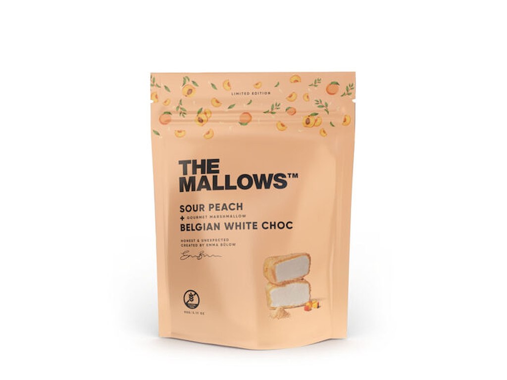 THE MALLOWS SOUR PEACH & WHITE SPRING EDITION  90 GR. 