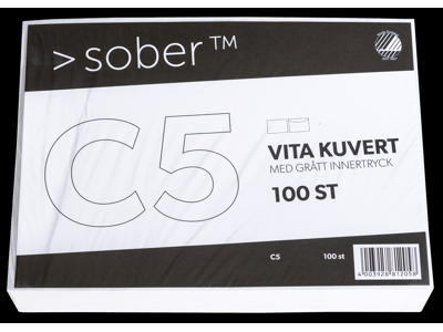 KONVOLUT C5 HVID U/RUDE 100 STK. 90 GR. 81305