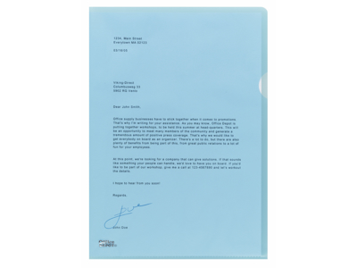 PLASTOMSLAG ESSELTE A4 0,115MM BLÅ 54837 