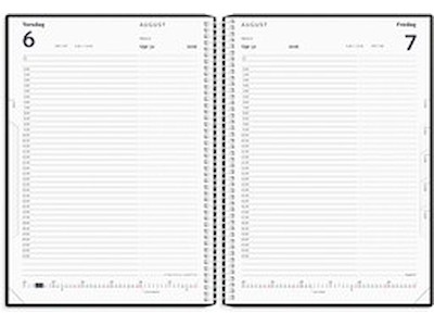 KALENDER MAYLAND 2026 26218010 TIMEKALENDER RØD PP-PLAST 24,2X18,5CM