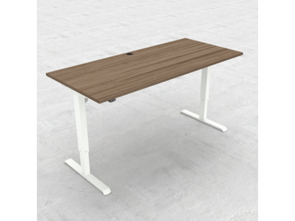 HÆVE/SÆNKEBORD VALNØD MED HVIDT STEL 180X80CM 501-33 7W172 180-80S3 VM