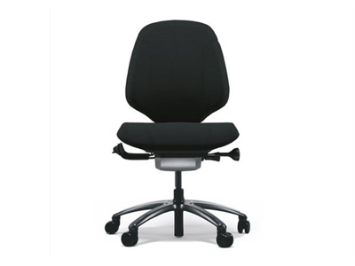 KONTORSTOL RH MEREO 200 MED  SORT SELECT STOF SC60999 OG ALU STEL. GAS B. 8111. 10 ÅRS