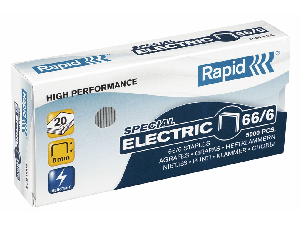 HÆFTEKLAMME RAPID STRONG 66/6 GALVANISERET 5000 STK/PK 24867800