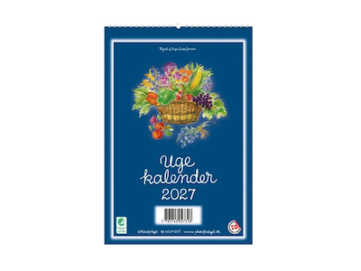 KALENDER PLAKATFORLAGET 2027 UGE-VÆGKALENDER MED SPIRAL 14X20CM 2731