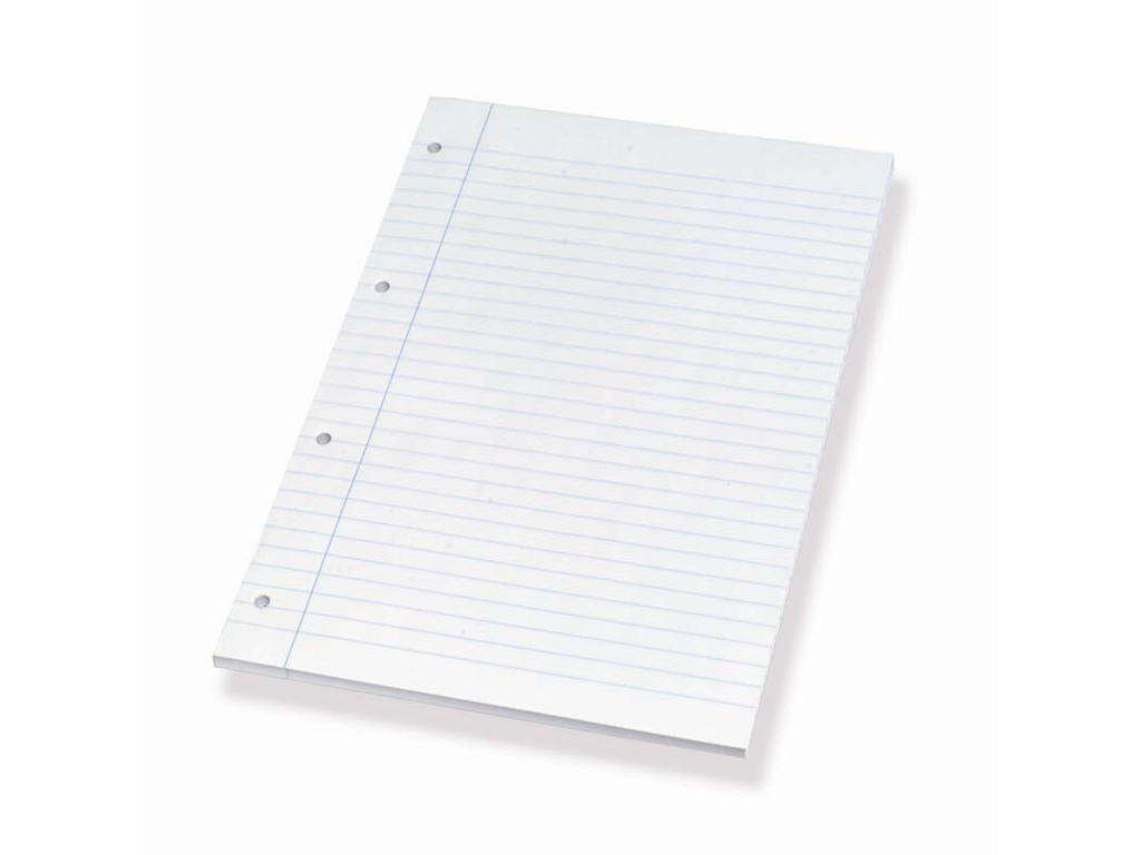 BLOK A4 HVID LINIERET 60 GR. MED 4 HULLER 100 BLADE 100051945