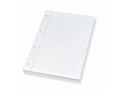 BLOK A4 HVID LINIERET 60 GR. MED 4 HULLER 100 BLADE 100051945