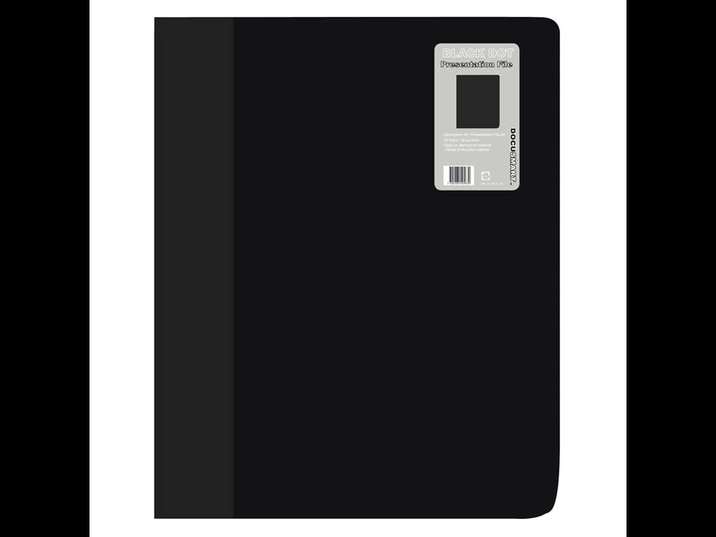 DEMOMAPPE PP BNT A4 SORT MED 20 LOMMER 203110