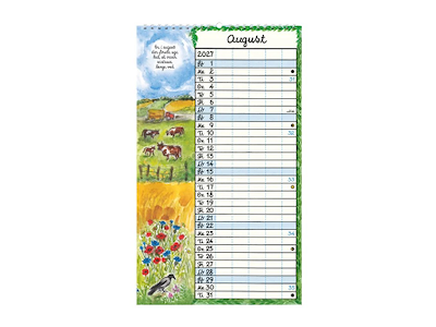 KALENDER PLAKATFORLAGET 2027 FAMILIENS HVEM SKAL HVAD 5 KOLON. 29X48CM 2715