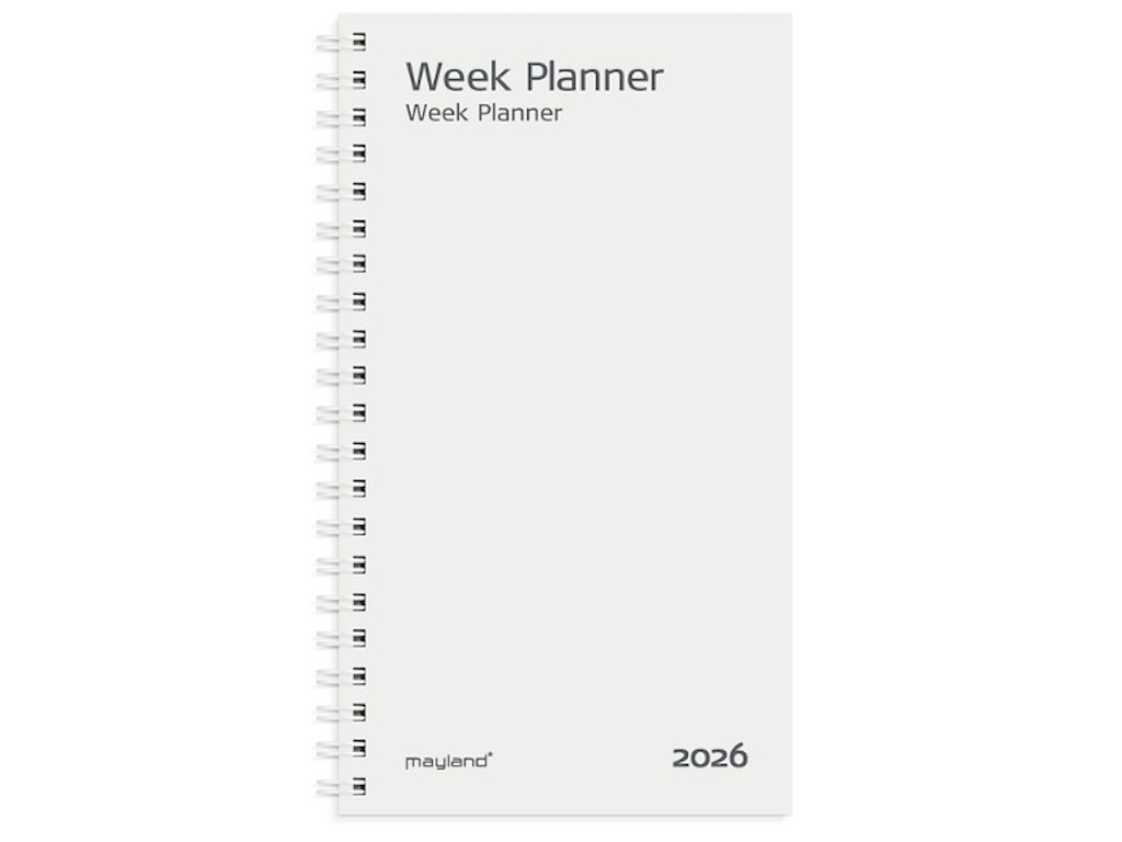 KALENDER MAYLAND 2026 26088500 WEEK PLANNER HØJFORMAT REFILL 9,5X16,8CM