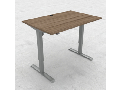 HÆVE/SÆNKEBORD VALNØD MED SØLV STEL 120X80CM 501-33 7S112 120-80S3 VM