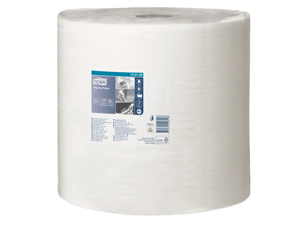 AFTØRRINGSPAPIR TORK STANDARD W1 1-LAGS HVID 1180M 130109, 1 RL. 