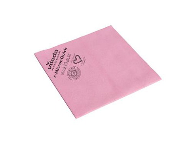 MICROFIBERKLUDE R-MICRONQUICK 40X38CM SVANEMÆRKER RØD 70% GENBRUGSPLAST PK. A 5 STK. 111073-1