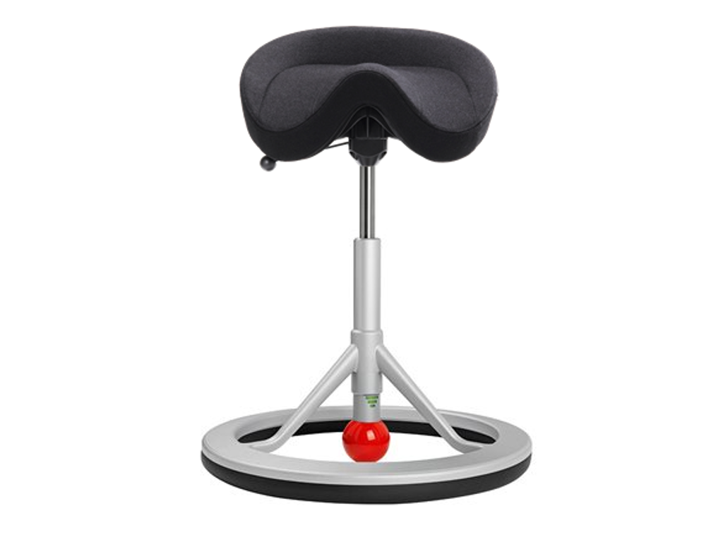 KONTORSTOL BACK APP 2.0 MED ALU-STEL. SORT NORDIC WOOL STOF 1010A-S-O