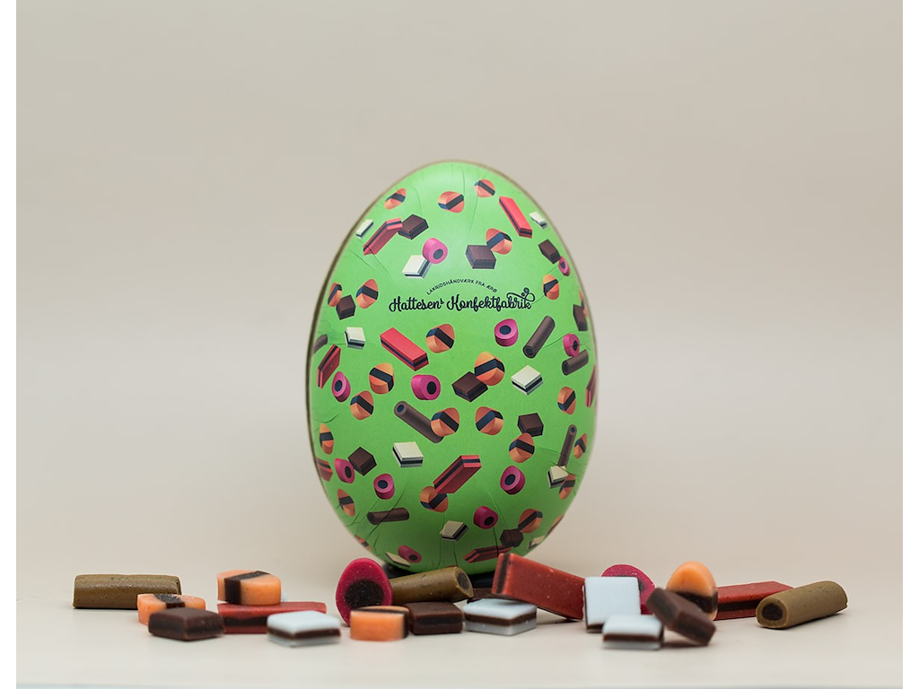 HATTESENS KONFEKTFABRIK PÅSKEÆG MED LAKRIDSKONFEKT 175GR. 