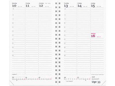 KALENDER MAYLAND 2026 26088500 WEEK PLANNER HØJFORMAT REFILL 9,5X16,8CM