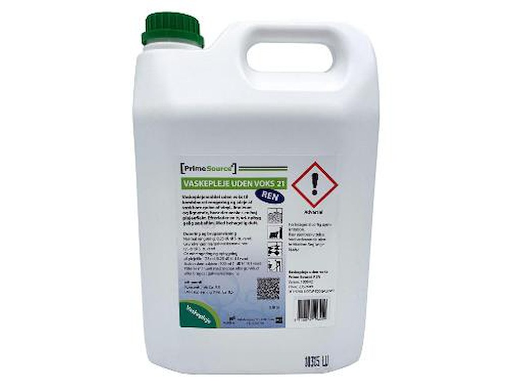 VASKEPLEJE PRIME SOURCE REN 21 UDEN VOKS M/FARVE OG PARFUME 5L. GRØN 100542