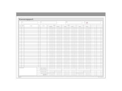 KASSERAPPORT 2X50 BLADE 300X210MM 92 2205 30 92220530 ERSTATTER 4811 OG GF2404
