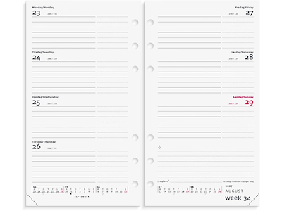 KALENDER MAYLAND 2027 27276500 SYSTEM PP UGEKALENDER TVÆRF. REFILL 16,8X9,5CM