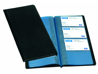 VISITKORTMAPPE 12,0 X 25,5 CM. KAN INDEHOLDE 96 VISITKORT, SORT 100206512