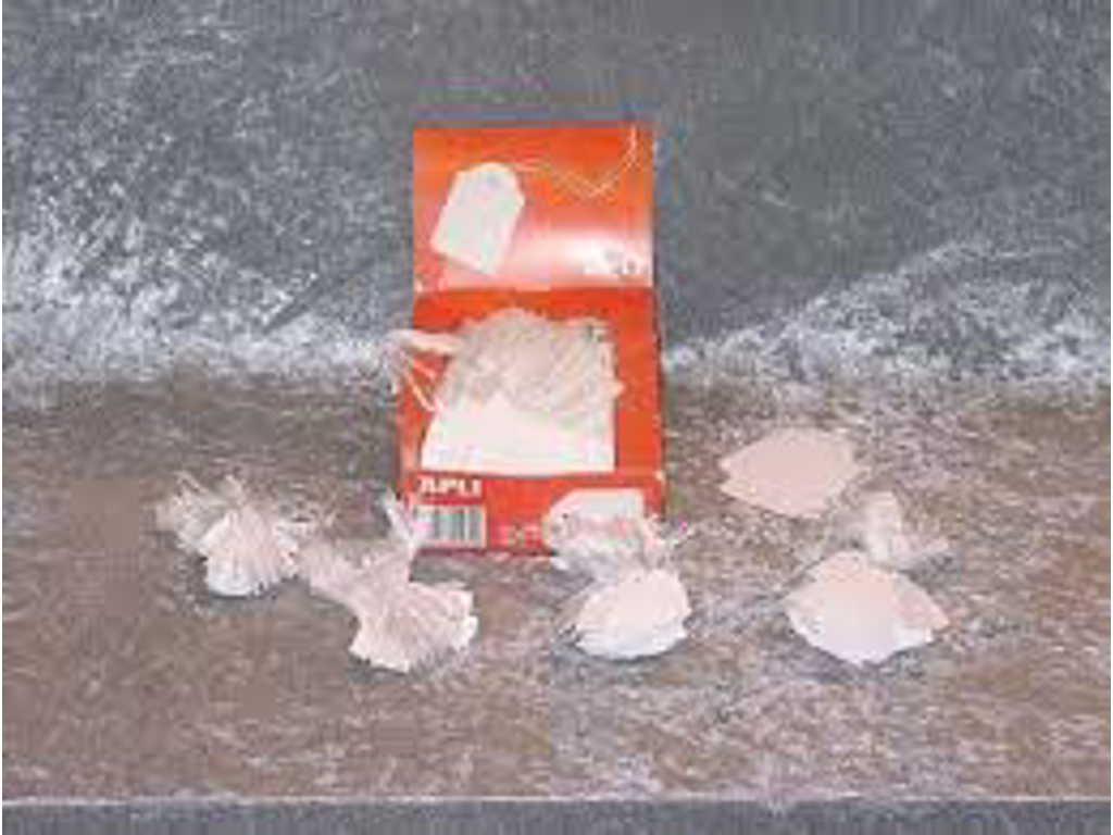 HÆNGEETIKET 22 X 35 MM BDT. A 100 STK. 