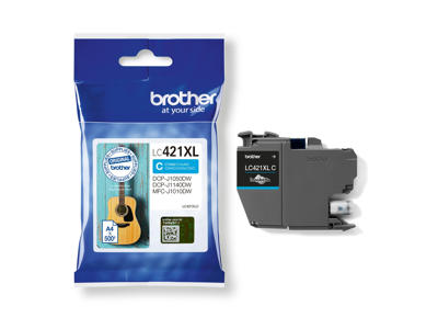 BLÆKPATRON BROTHER LC421XLC CYAN 500 SIDER 