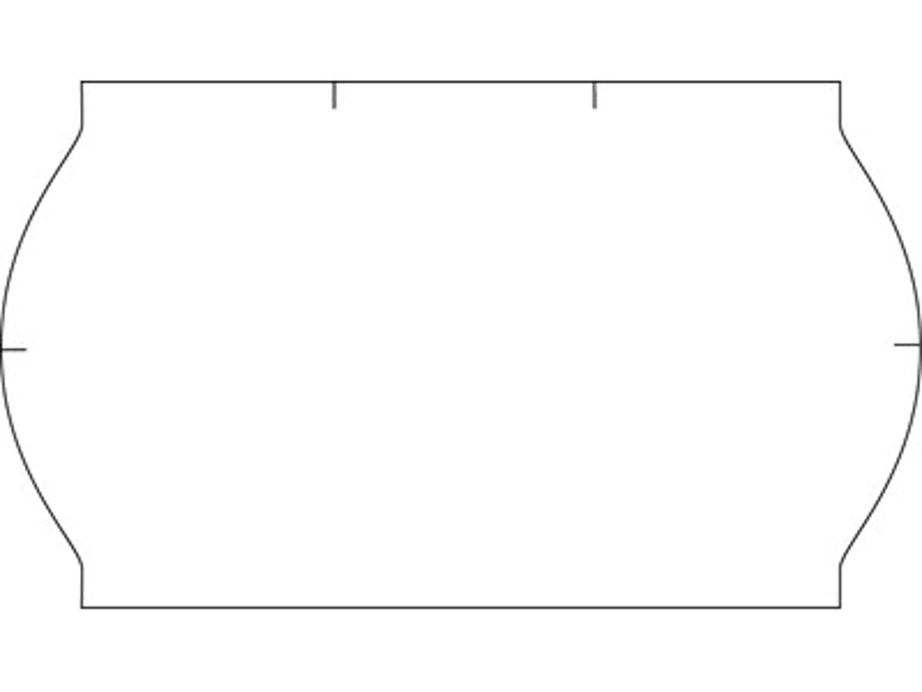 PRISMÆRKNING ETIKET WAVE 26X12MM RL. A 1500 STK., HVID KENDO 26/ SAMARK 26/JOLLY