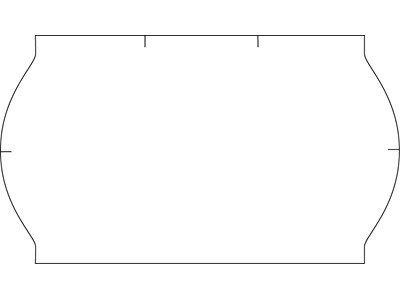 PRISMÆRKNING ETIKET WAVE 26X12MM RL. A 1500 STK., HVID KENDO 26/ SAMARK 26/JOLLY
