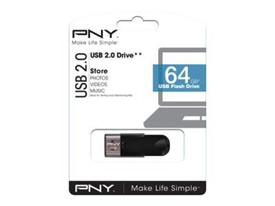 DATATILBEHØR USB-NØGLE 64GB BLACK  