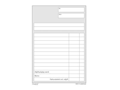 BLANKET DUPLIKATBOG MED AFGIFT 2 X 50 BLADE 108X188MM. 92 220440 92220240