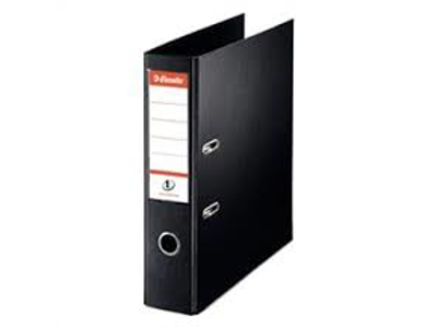 BREVORDNER Q-LINE A4 MED 75MM RYG OG METALSKINNE SORT 