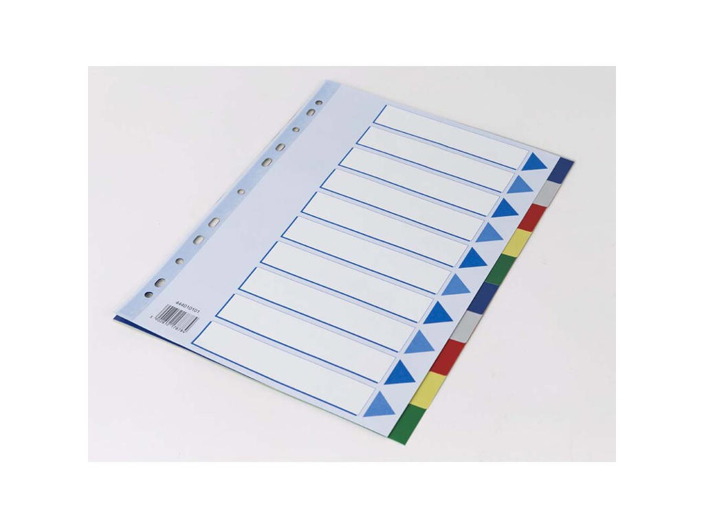 REGISTER Q-LINE FANEBLAD A4 10-DELT PP MED KARTONFORBLAD 17878